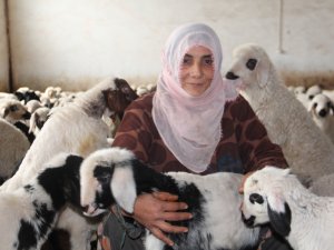 Köye yerleşen 3 çocuk annesi kadın devletten aldığı destekle çiftlik kurdu