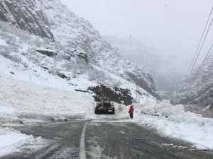 Hakkari-Çukurca karayoluna çığ düştü