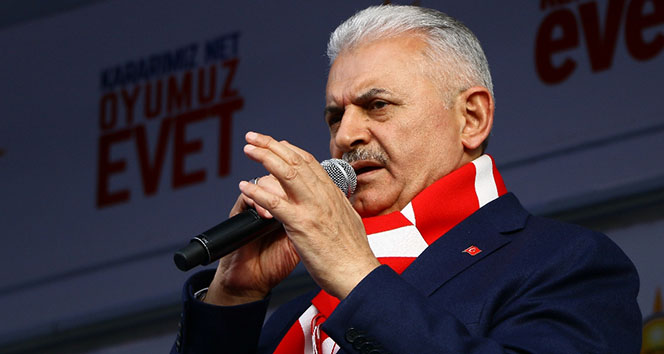 Başbakan Yıldırım İzmir'den seslendi: 'Haddinizi bilin'