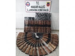Yüksekova'da 60 adet av tüfeği ele geçirildi