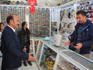 Eşbaşkan Karaman, pancarcı ve esnaf ziyareti yaptı