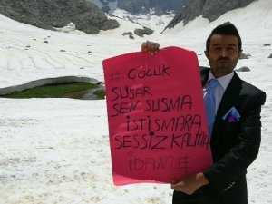 4 bin 135 rakımda ‘çocuk istismarı' mesajı