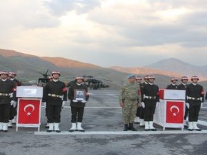Hakkari'de şehitleri uğurlama töreni