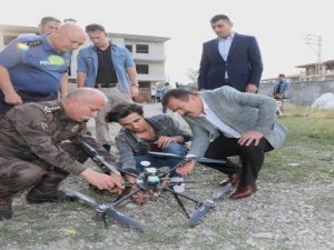 Vali Akbıyı, hurda malzemelerden drone yapan genci ziyaret etti