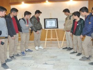 Yüksekovalı öğrencinin çizdiği Erdoğan'ın resmine yoğun ilgi