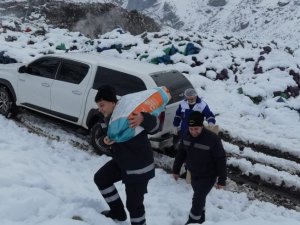 Hakkari Belediyesi Tarafından Doğaya Yem Bırakıldı