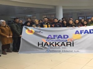 Hakkari'de AFAD gönüllülerine uygulamalı eğitim