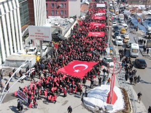 Hakkari’de ‘’Bahar Kalkanı’’ Harekatına Destek Yürüyüşü Düzenlendi