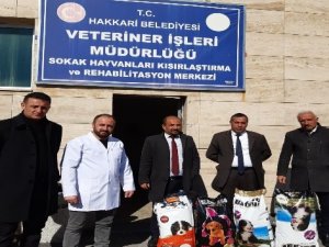 Muhtarlardan sokak hayvanlarına destek