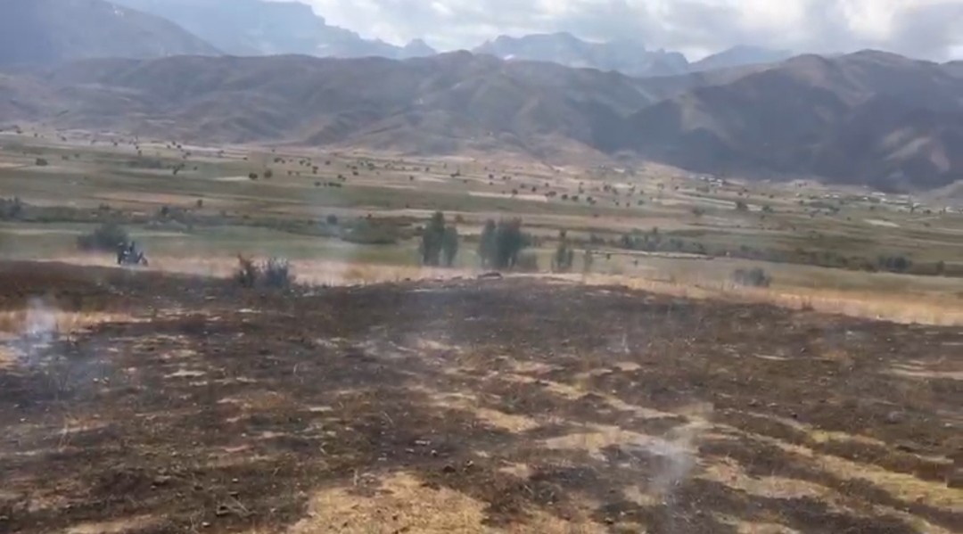 Yüksekova'da arazi yangını
