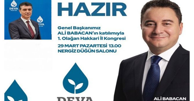 DEVA Partisi Genel Başkanı Babacan Hakkari'de