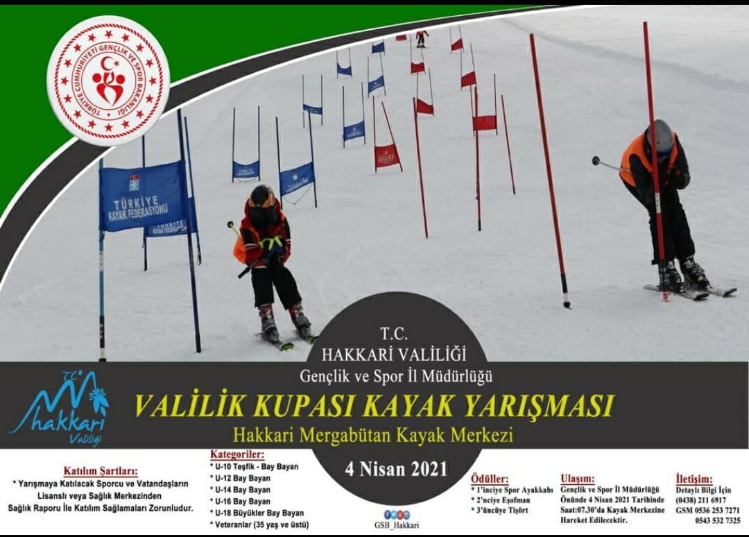 Hakkari’de Valilik Kupası Kayak Yarışması Yapılacak