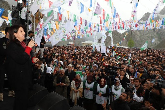 Hakkari'de Yeşil Sol Parti mitingi