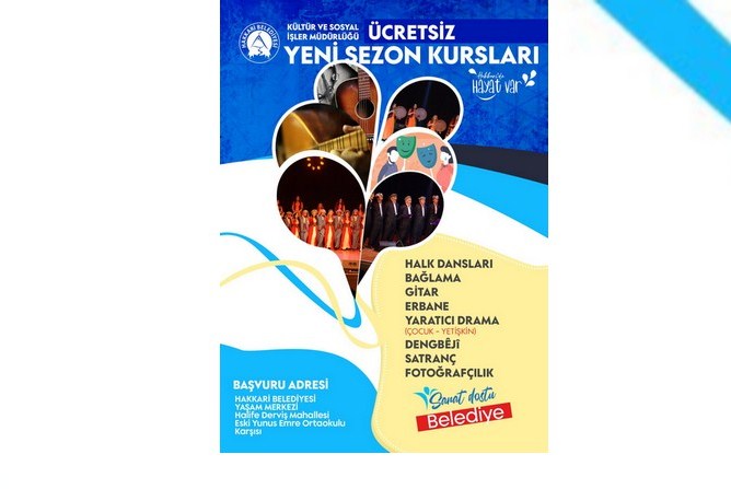 Belediyenin yeni sezon ücretsiz kursları başladı
