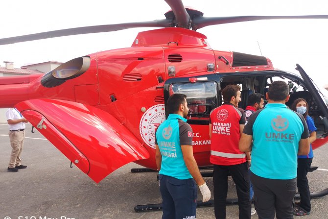 6 yaşındaki çocuk için helikopter havalandı