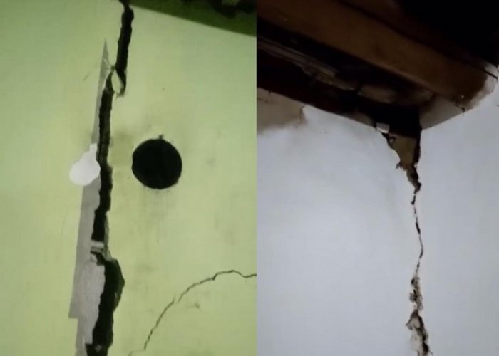 Bazı köylerde evlerin duvarında çatlaklar oluştu