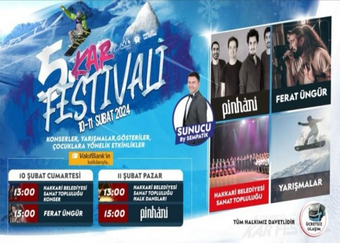 Hakkari: 5. Kar festivali heyecanı başlıyor