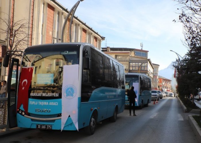 Hakkari’de ücretsiz toplu taşıma başladı