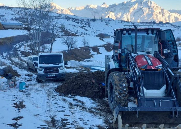 Otluca köyünde zorlu su çalışması