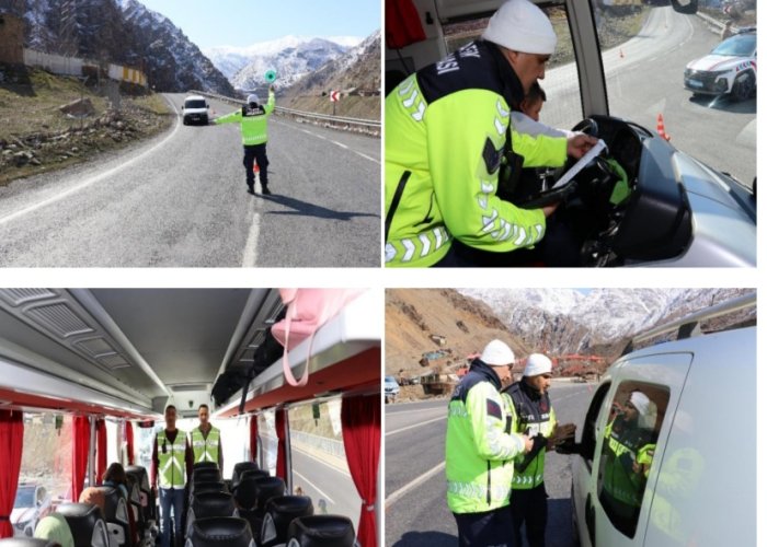 Hakkâri’de Jandarmadan Sivil Trafik Denetimi: Yolcu Güvenliği İçin Özel Önlem