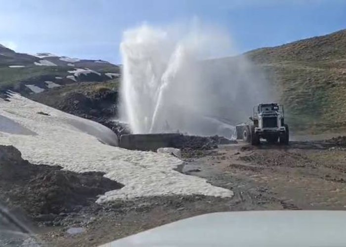 Berçelan Yaylası’nda içme suyu hattında büyük arıza