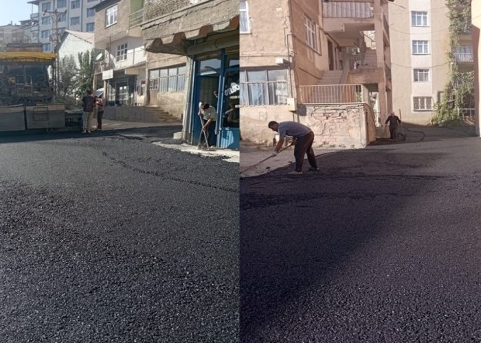Hakkari’de hafta sonu asfalt çalışmaları devam ediyor
