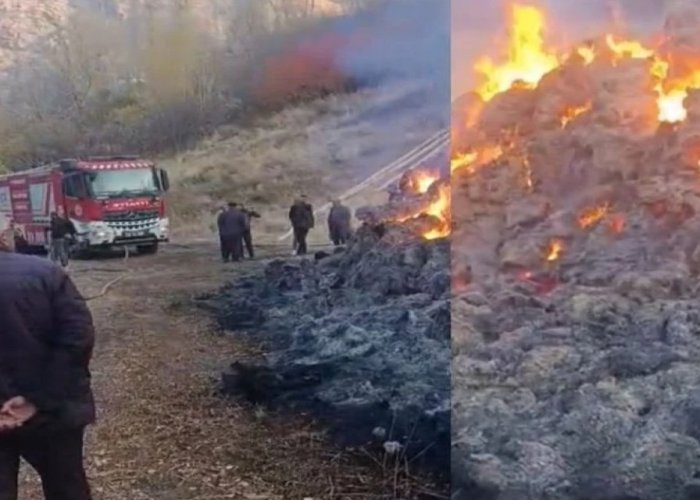 Yüksekova'da 5 bin ot bağı yandı