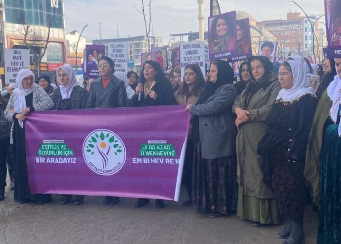 Dem Parti Yüksekova'da "Kadın şiddetine hayır" yürüyüşü düzenledi