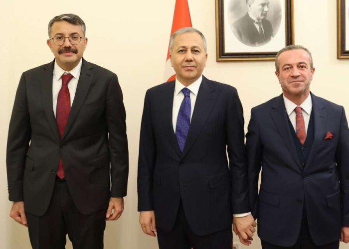 Vali Çelik ve Başkan Kaya’dan Bakan Yerlikaya’ya ziyaret