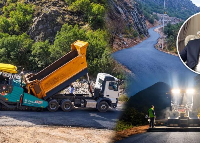 Çukurca Kazan Vadisi’nde asfalt çalışmaları sürüyor