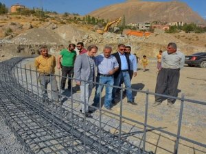 Başkan Epcim mezbaha inşaatını denetledi