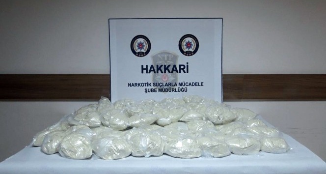 Hakkari’de 45 kilo eroin ele geçirildi