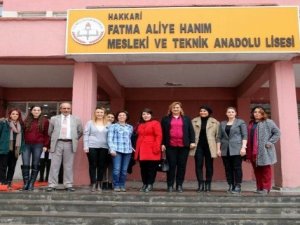 Vali Toprak’ın eşi Dr. Funda Toprak’ın okul ziyareti