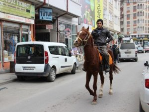 Trafik çilesine atlı çözüm