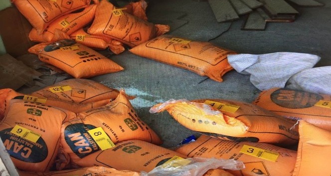 Hakkari’de 950 kilogram amonyum nitrat maddesi ele geçirildi