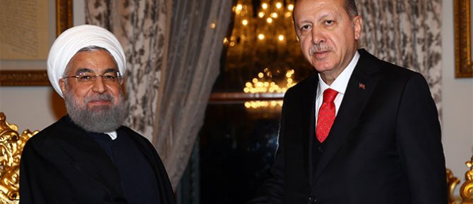 Cumhurbaşkanı Erdoğan, İran Cumhurbaşkanı Ruhani ile baş başa görüştü