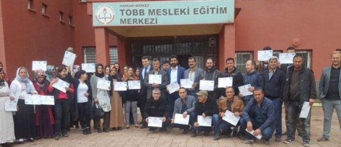 Hakkari’de 170 kursiyere girişimcilik belgesi verildi