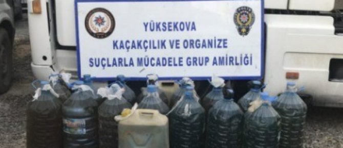 Hakkari’de 240 litre kaçak akaryakıt ele geçirildi