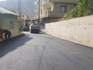 Şemdinli'de yollar asfaltlanıyor