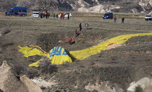 Kapadokya'da balon düştü: 1 ölü, 6 yaralı var
