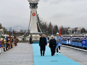Cumhurbaşkanı Erdoğan, Ruhani'yi resmi törenle karşıladı